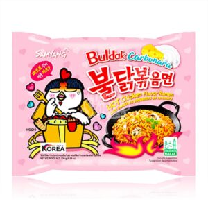 Buldak, Buldak™, Stir-Fried Ramen, Spicy Chicken, Carbonara, 5 Packs, 4.58 oz (130 g) Each